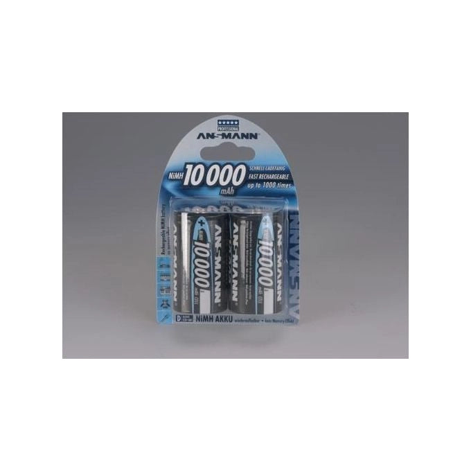 Ansmann 5030642 maxE Batteria ricaricabile Torcia D 10000 mAh 1.2 V 2 pz colore Argento