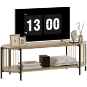 Mobile TV stile boh¨¦mien ¨C Xylo ¨C legno naturale con ripiani aperti 124x43,5x41 cm