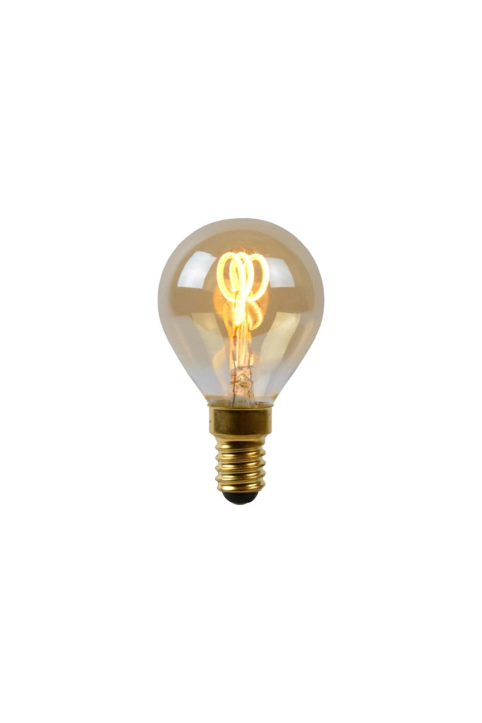 Lampadina LED filamento E14 3W ambra sfera Lucide