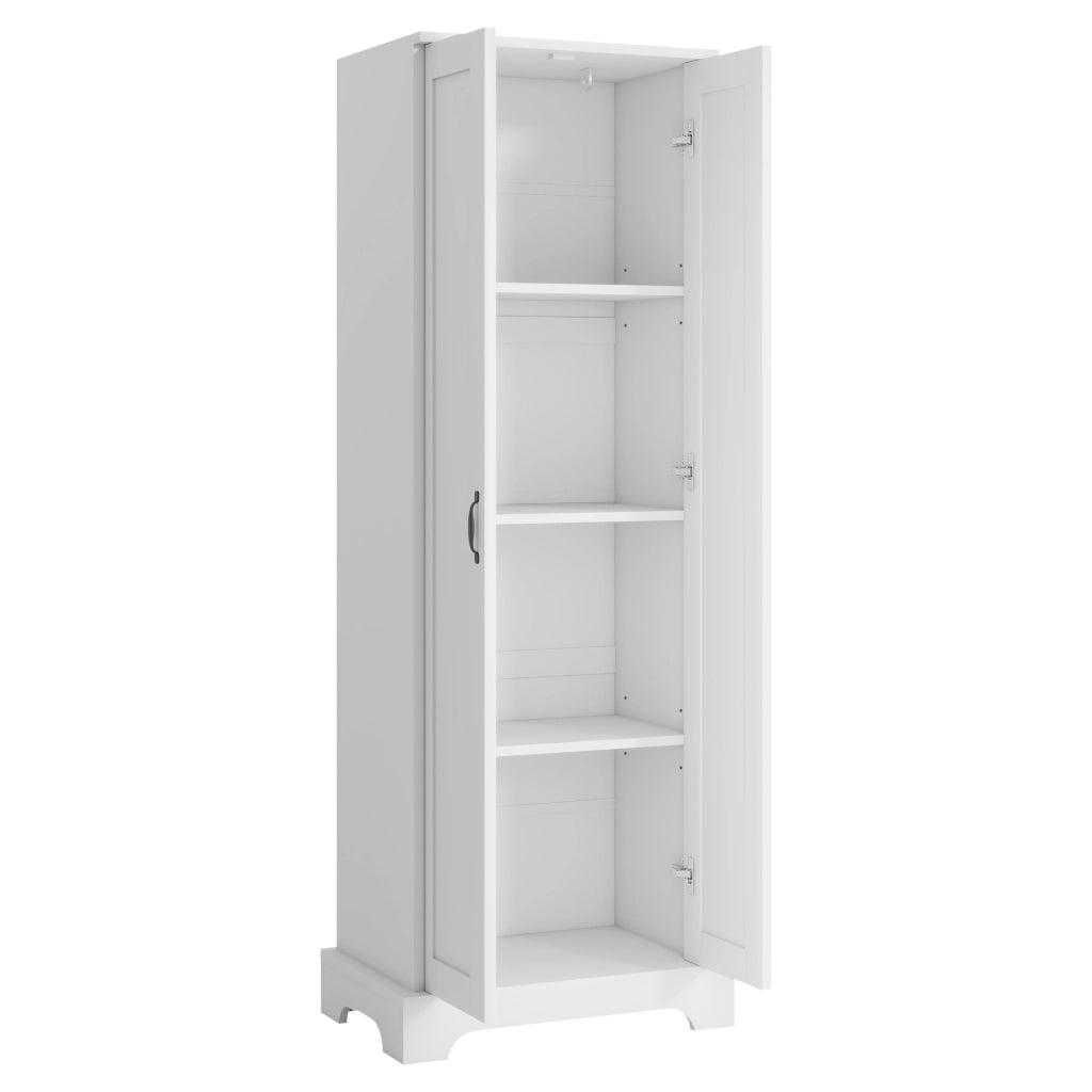 Armadietto Alto da Bagno con Ante e Ripiani Regolabili ¨C MINIMAL ¨C Bianco 56x40x170
