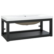 Telaio per Lavabo da Bagno con Lavabo Integrato Nero in Ferro CFW1530993