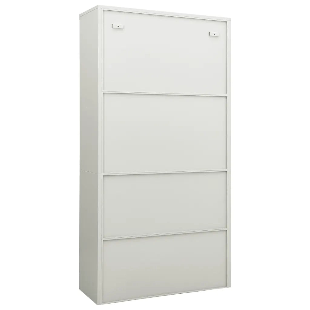 Armadio per Ufficio Grigio Chiaro 90x40x180 cm in Acciaio 335947