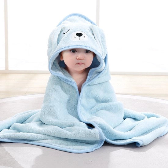 Coperta a forma di corallo per neonati Fleece morbido per bambini in tessuto di cotone a forma di sacco - Blu
