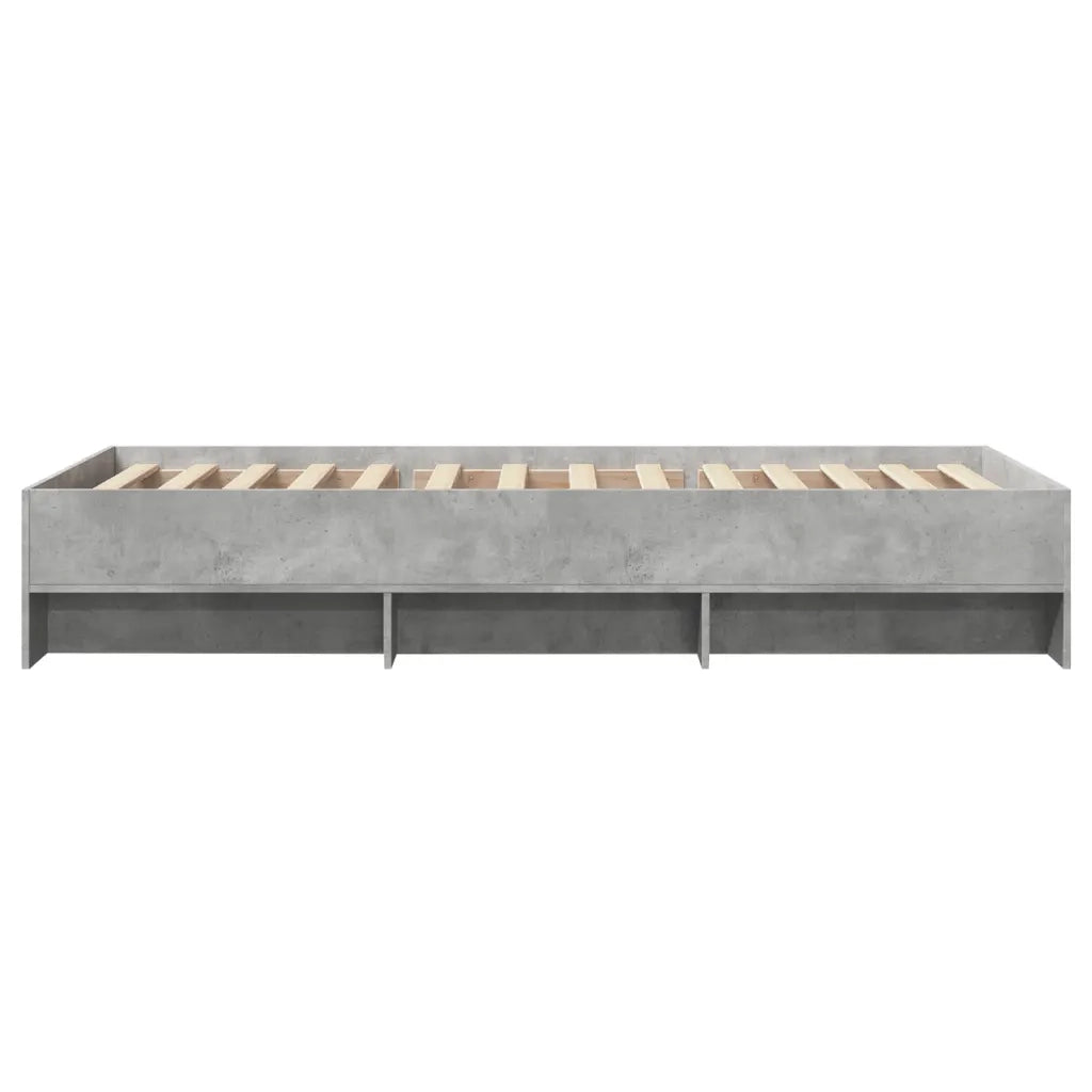 Giroletto-Struttura Letto Grigio Cemento 100x200 cm in Legno Multistrato 399195