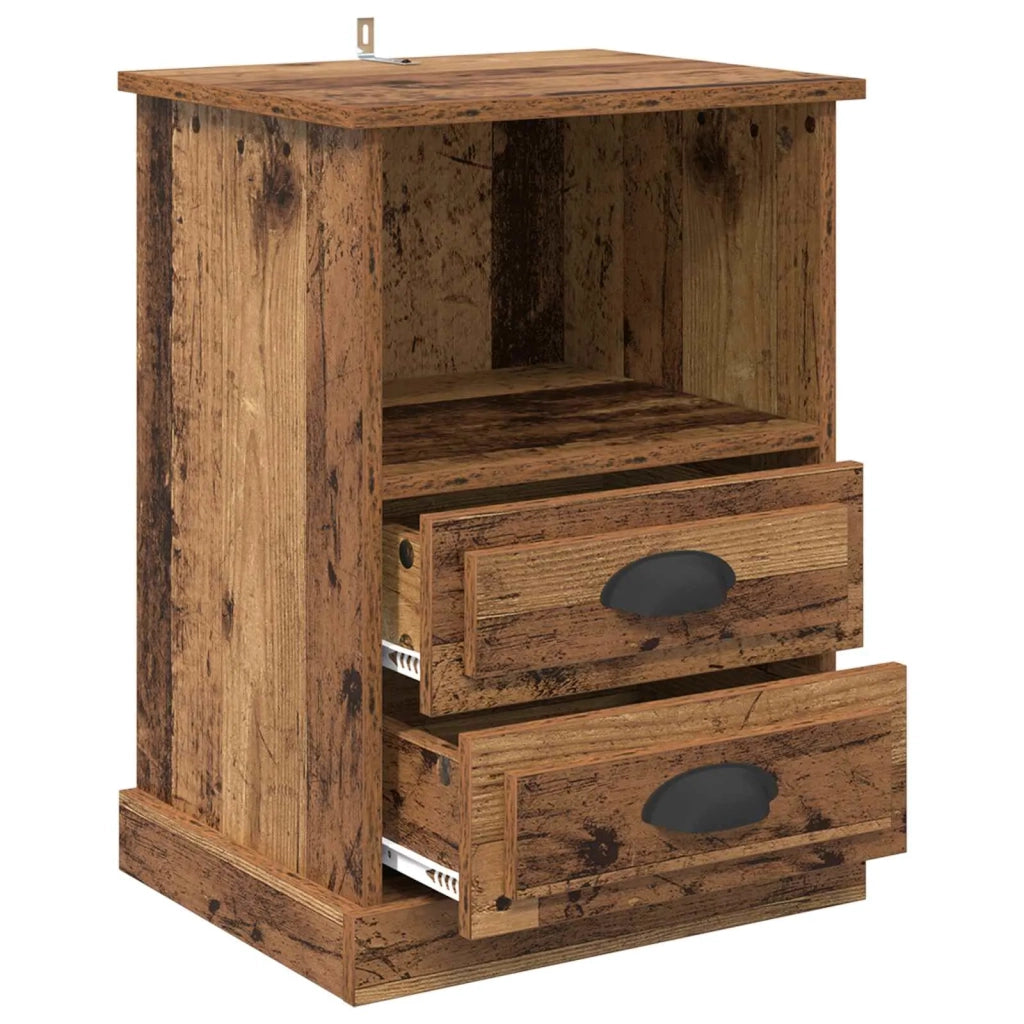 Armadio da Notte 2 pcs Legno vecchio 36 x 43 x 60 cm