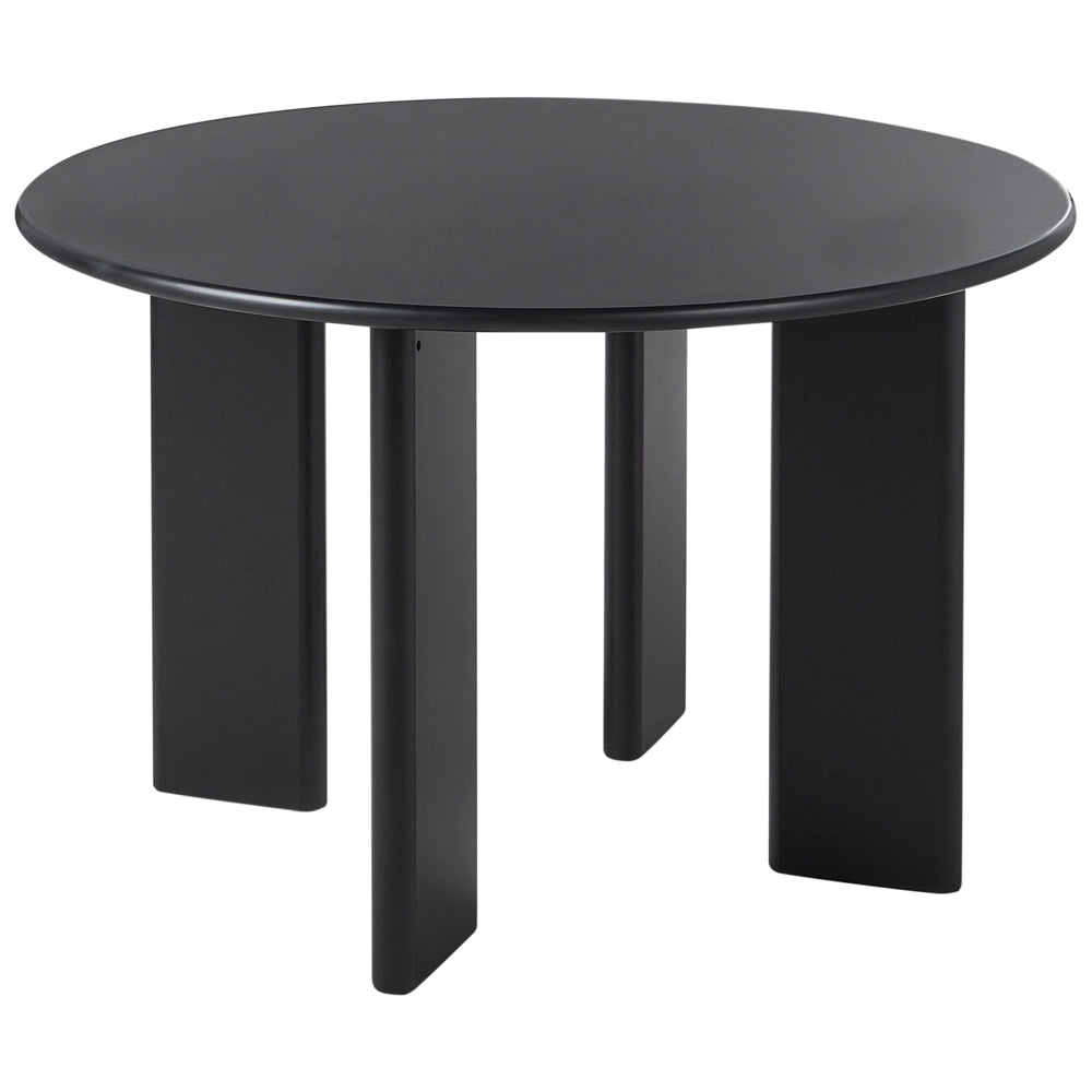 Tavolo da pranzo con struttura in MDF nero ø 120 cm Rotondo Moderno