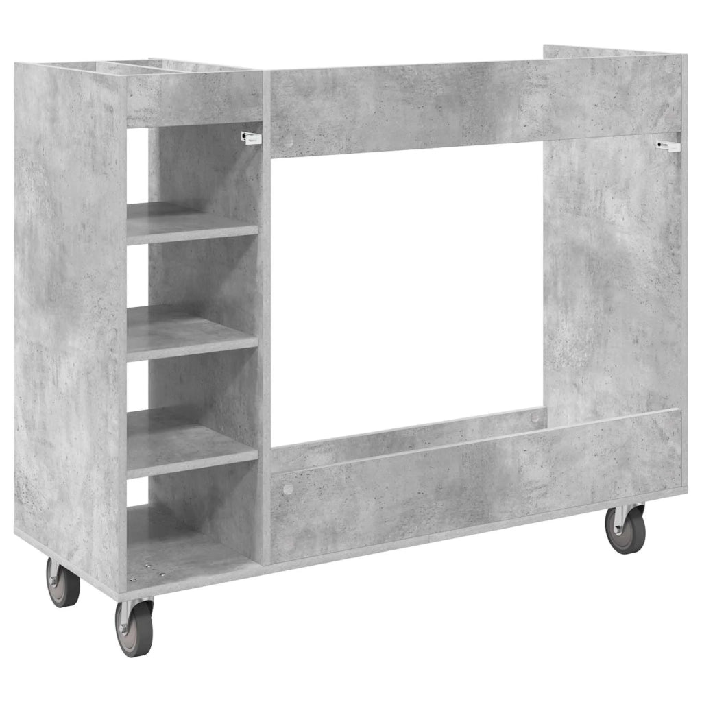 Armadio per Golf con ruota Grigio cemento 120 x 45 x 98 cm CFW4791735