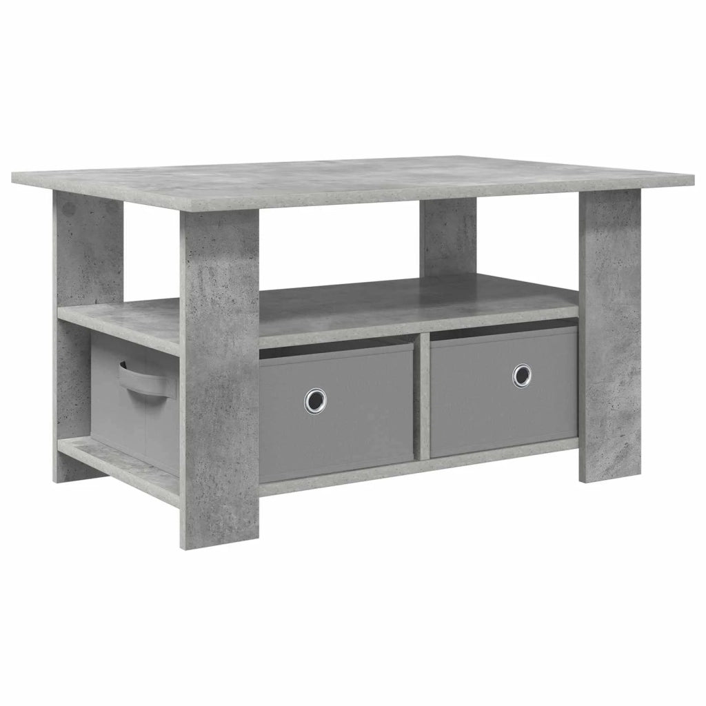 Tavolino da salotto con cassetto Grigio cemento 77 x 55 x 42 cm