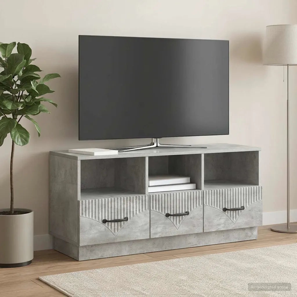 Mobile TV con cassetto Grigio Cemento 102 x 34,5 x 47 cm 895368
