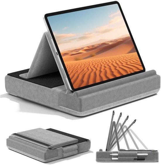 Sostegno per Tablet Versatile - Sostegno per Tablet Standard per il Piedistallo - Ripiegabile e Leggero - Regolazione di Angolo Flessibile - Portatile per Casa e Viaggio - Sostegno per Tablet