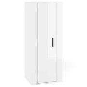Mobile TV multimediale scaffale TV credenza mobile TV sala da pranzo soggiorno camera da letto da parete lucido 40 x 34,5 x 100 cm bianco 02_0028087