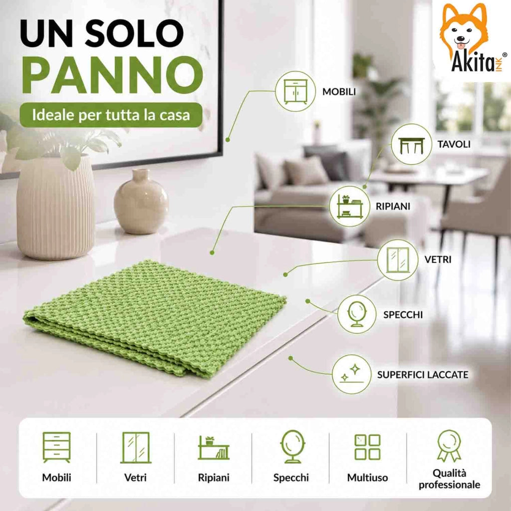 Akitaink 3 Panni in Microfibra Arabico 38x35 cm