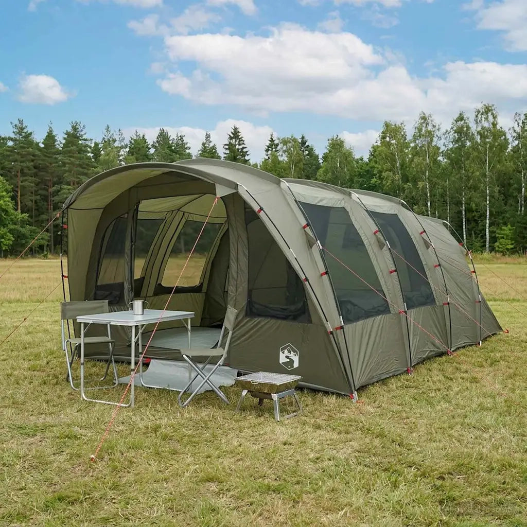 Tenda a tunnel con tetto Verde Oliva 427 x 315 x 178 cm 42029037