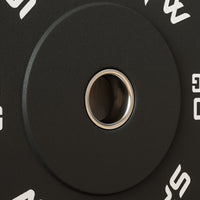 Set 2 Dischi Pesi da 5kg in Gomma con Foro da 2"/5 cm per Manubri e Bilancieri Nero