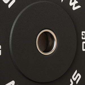 Set 2 Dischi Pesi da 5kg in Gomma con Foro da 2"/5 cm per Manubri e Bilancieri Nero