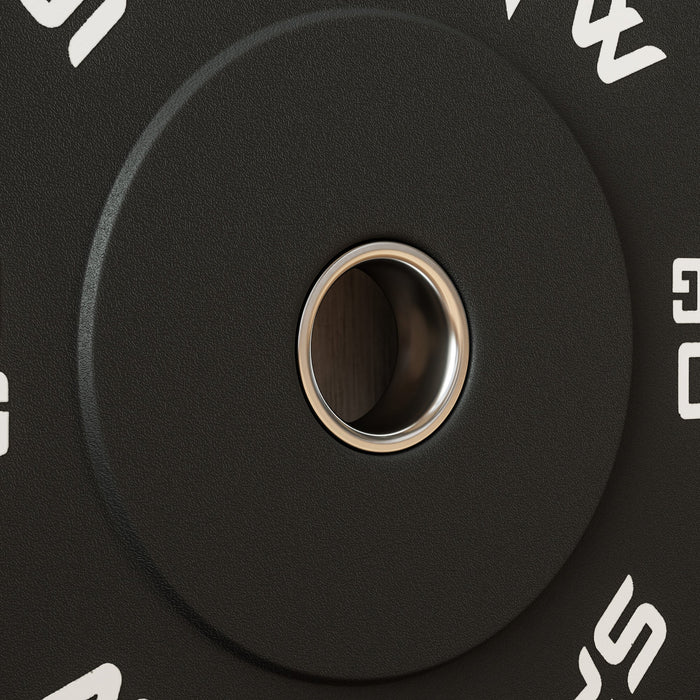 Set 2 Dischi Pesi da 5kg in Gomma con Foro da 2"/5 cm per Manubri e Bilancieri Nero