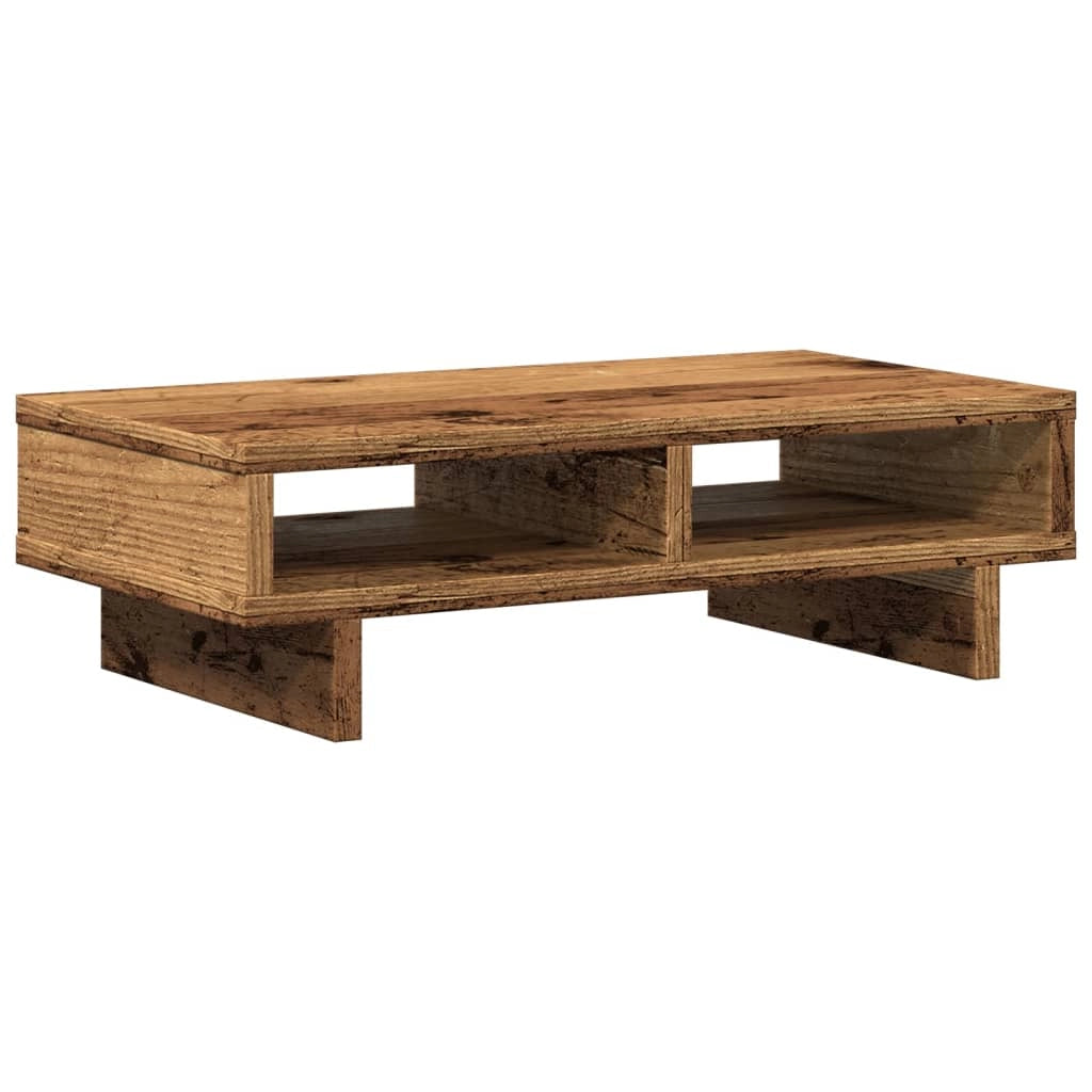 Supporto per monitor tavolo mobile ufficio legno vecchio 50 x 27 x 15 cm legno ingegnerizzato marrone 02_0045010