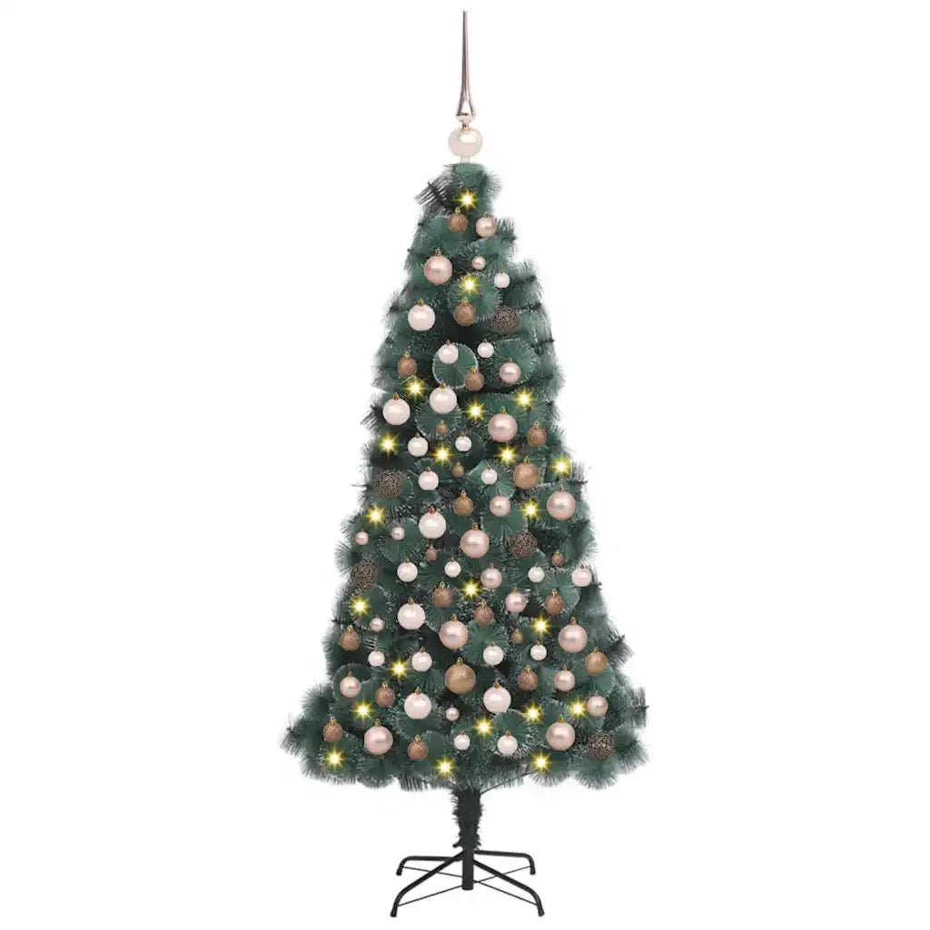 Albero di Natale artificiale preilluminato con set di palline 3396139