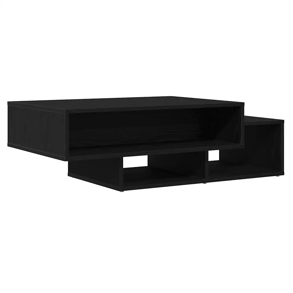 Tavolino Salotto Rovere Nero 105x55x32 cm Legno Multistrato 862069