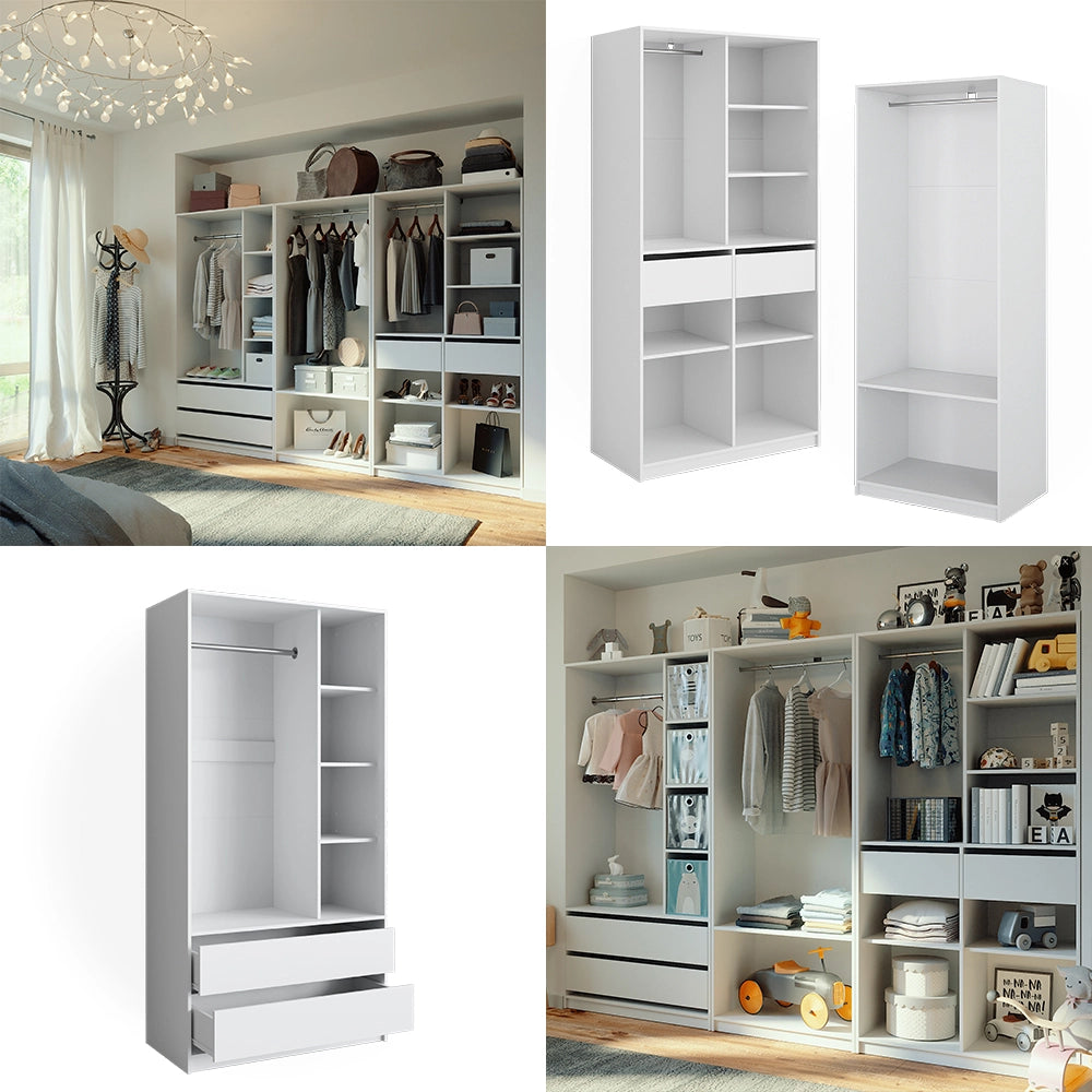 Vicco Armadio Bianco 280 x 200 cm Set di 3