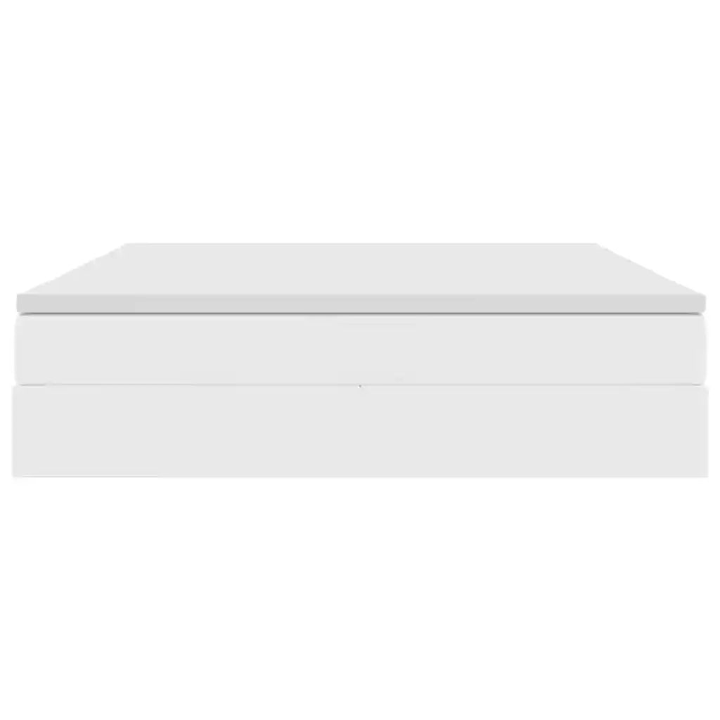 Letto con contenitore e materasso Bianco 160 x 200 cm