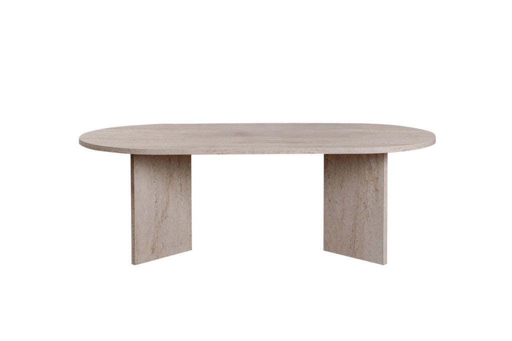 Tavolino da caffè in legno "Sabbia" - 60 x 119 x 40 cm - Travertino