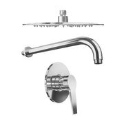 Set doccia cromato - Miscelatore incasso Sophia con braccio e soffione slim 20 cm