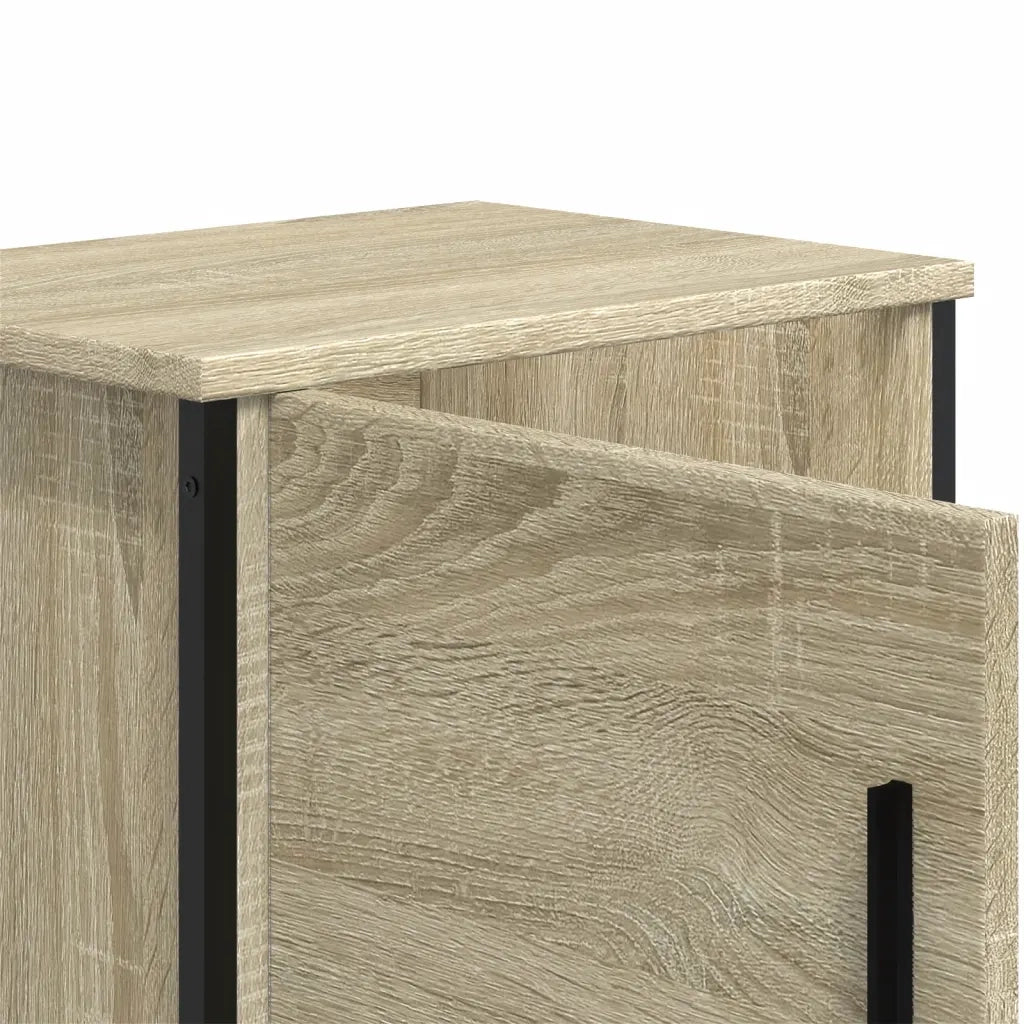 Set di 2 Comodini | Armadio da Notte | Mobiletto da notte Rovere Sonoma 40x30x40 cm in Legno Multistrato