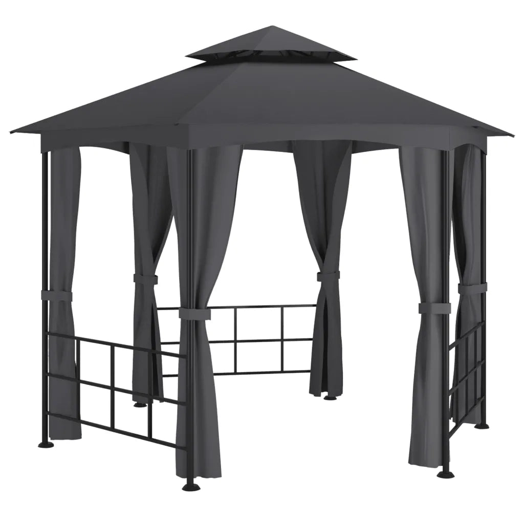 Gazebo | Pergolato con Pareti Laterali 3,1x2,7 m Antracite