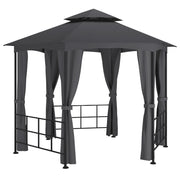Gazebo | Pergolato con Pareti Laterali 3,1x2,7 m Antracite