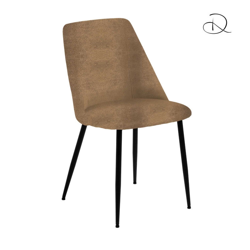 Sedia Molly Tessuto Marrone Struttura Metallo Cm 49,2x57,5h48,5/84