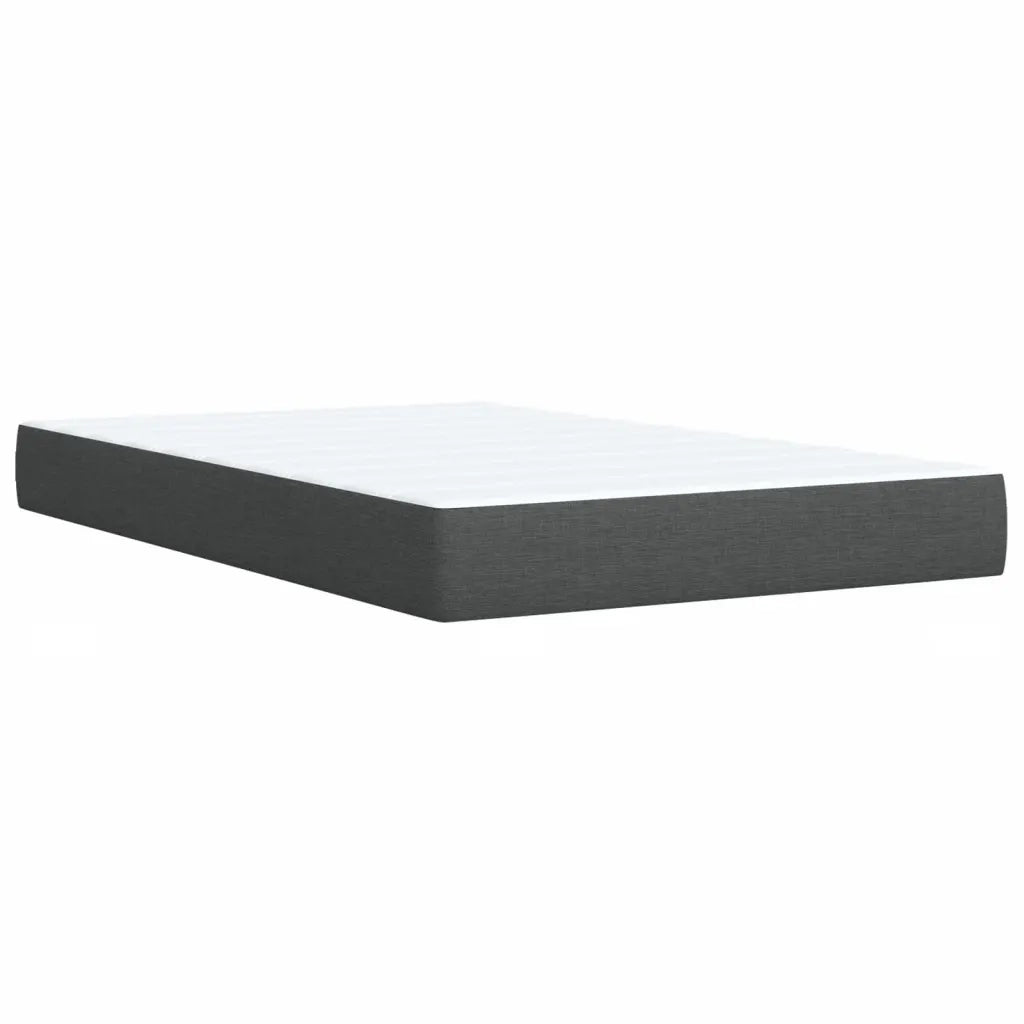 vidaXL Giroletto a Molle con Materasso Grigio Scuro 120x200 cm Tessuto