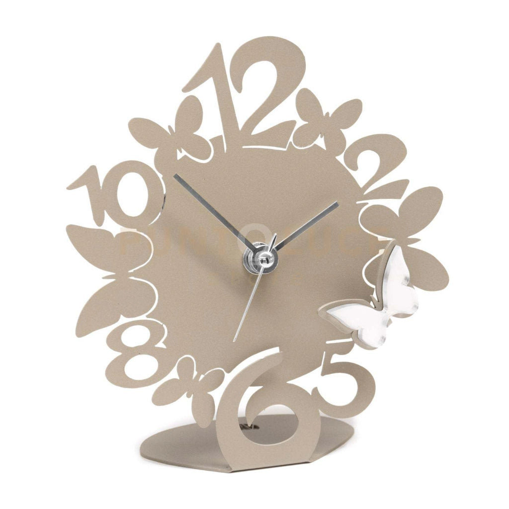 orologio sciame farfalline decorato Sabbia in Ferro e polimetilmetacrilato 14x15cmh