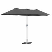 Ombrello | Parasol da giardino Antracite 370 x 197 x 239 cm