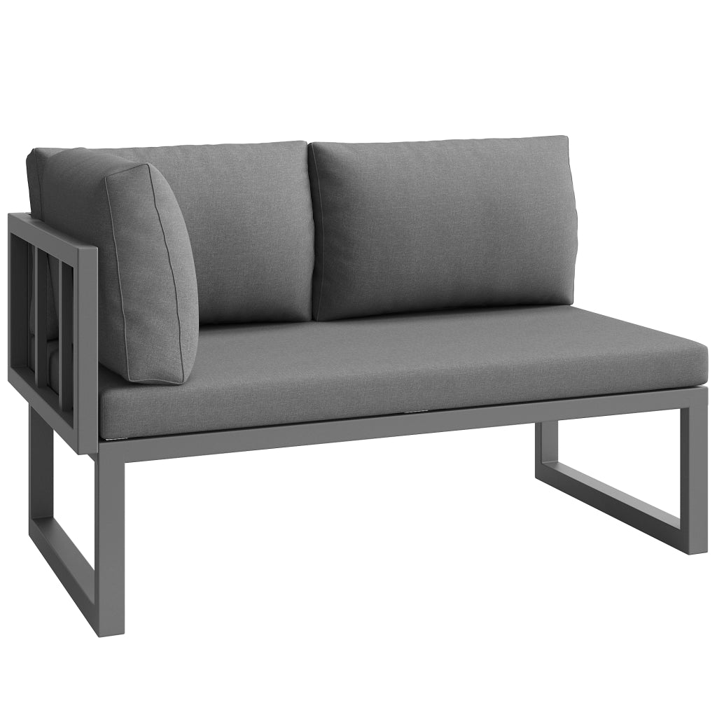 Set da giardino con cuscini di alta qualit¨¤ - Zephmum- Per 6-8 persone, in rattan PE intrecciato a mano, resistente alle intemperie, grigio