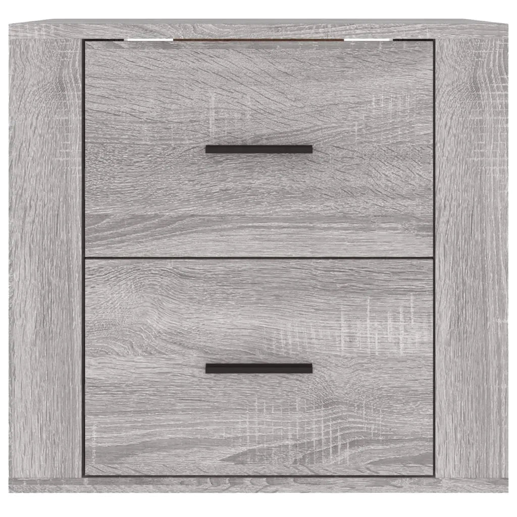 Comodino a Muro Grigio Sonoma 50x36x47 cm