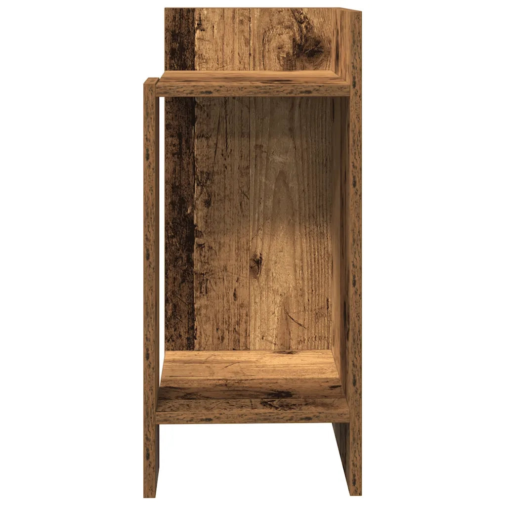 Tavolini Laterali 2 pz con Ripiano Legno Antico 25,5x27x60 cm 858557