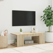 Mobile Porta TV con Luci LED Rovere Sonoma 90x39x30 cm