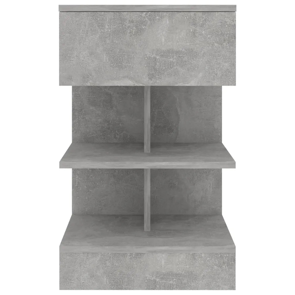 Comodini 2 pz Grigio Cemento 40x35x65 cm cod mxl 30585