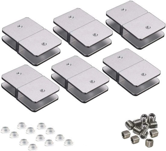 Sostegno per lastre di vetro, 12 pezzi, adatto per pavimenti in vetro e legno, set di fissaggio stabile