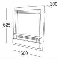 Biocamino da incasso Nero mod. Inserto