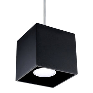 Lampada da parete moderna in alluminio nero Quad Deep Space GU10 LED Max 10W