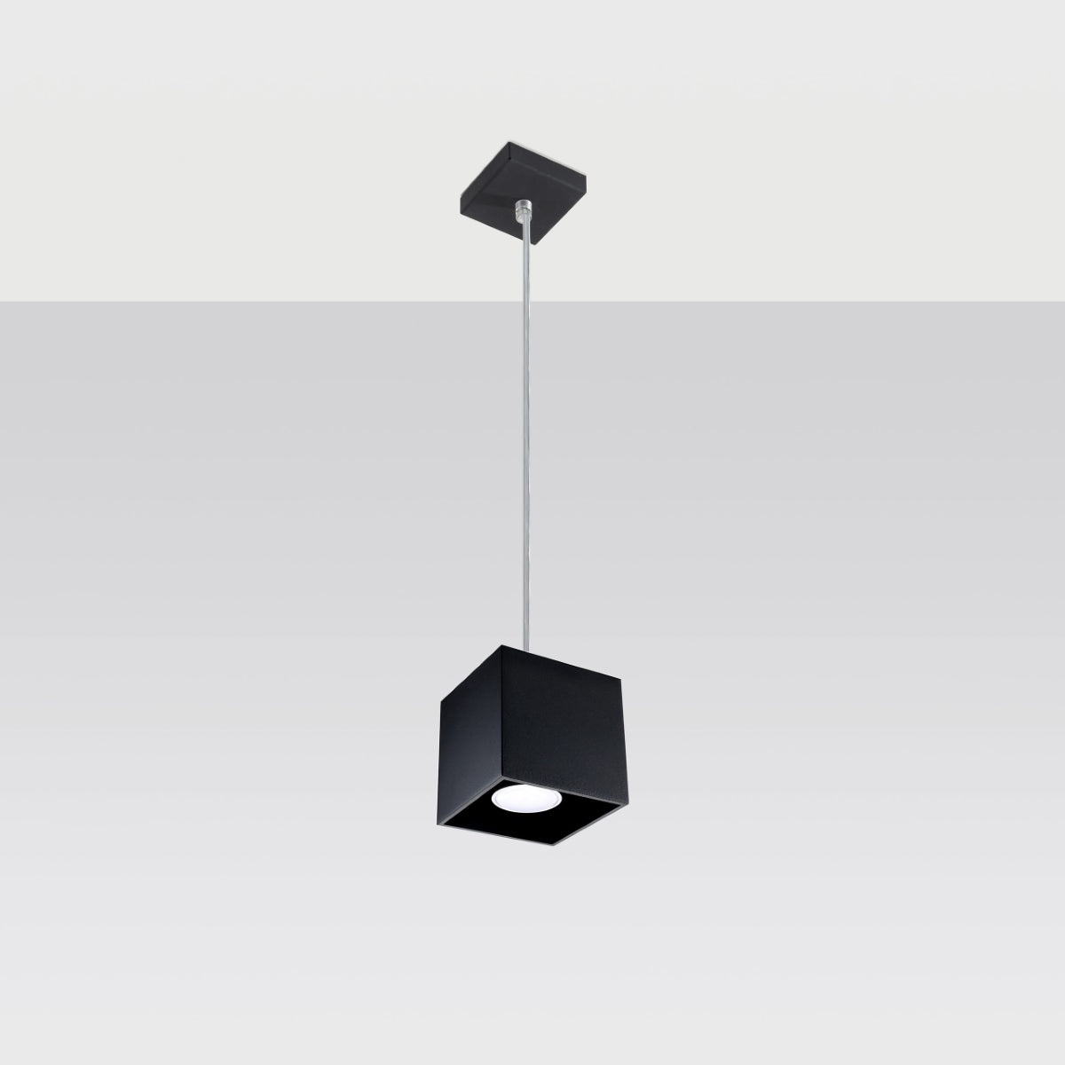 Lampada da parete moderna in alluminio nero Quad Deep Space GU10 LED Max 10W