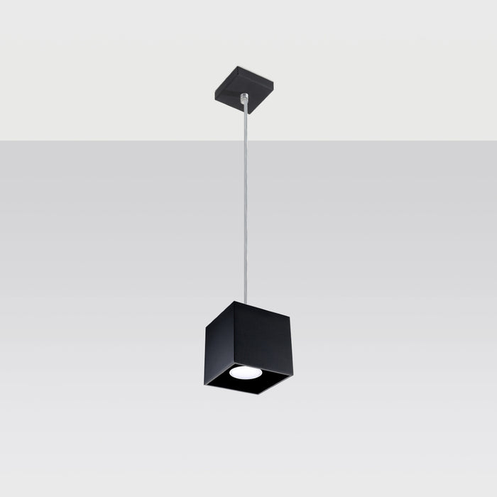Lampada da parete moderna in alluminio nero Quad Deep Space GU10 LED Max 10W