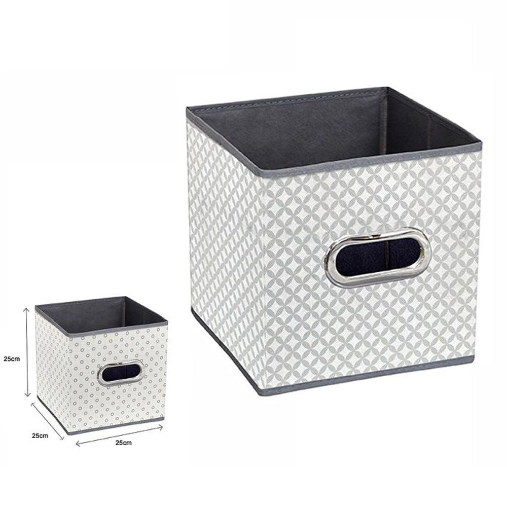 Trade Shop - Box Scatola Salvaspazio Armadio Contenitore Porta Oggetti Organizer 25x25x25 Cm -