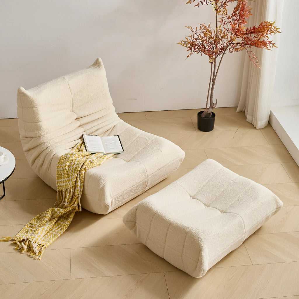 DIVANO SACCO Singolo in Teddy Fleece Beige
