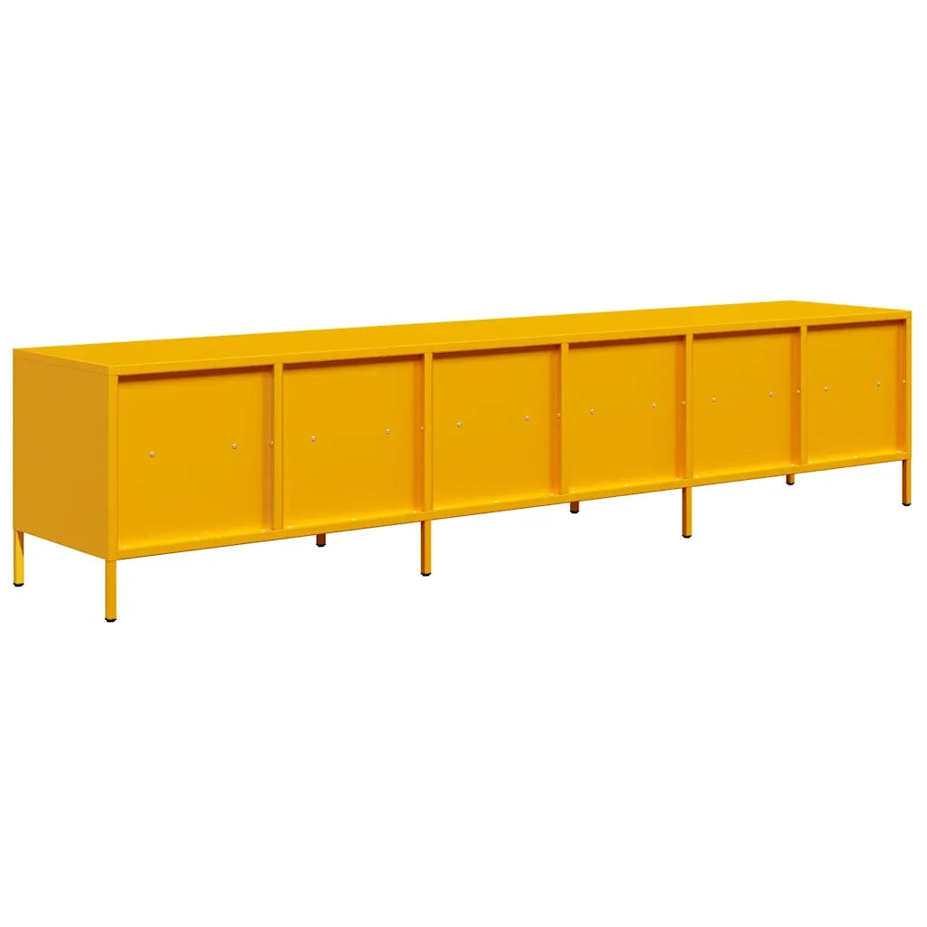 Mobile TV Giallo Senape 202x39x43,5cm Acciaio Laminato a Freddo 3307152