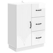 Credenza Bianco Lucido 66 x 34,5 x 87 cm Legno ingegnerizzato