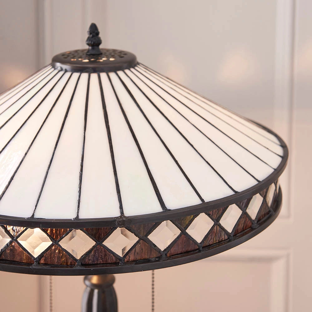 Lampada da tavolo Tiffany FARGO vetro 2xE27 60W multicolore