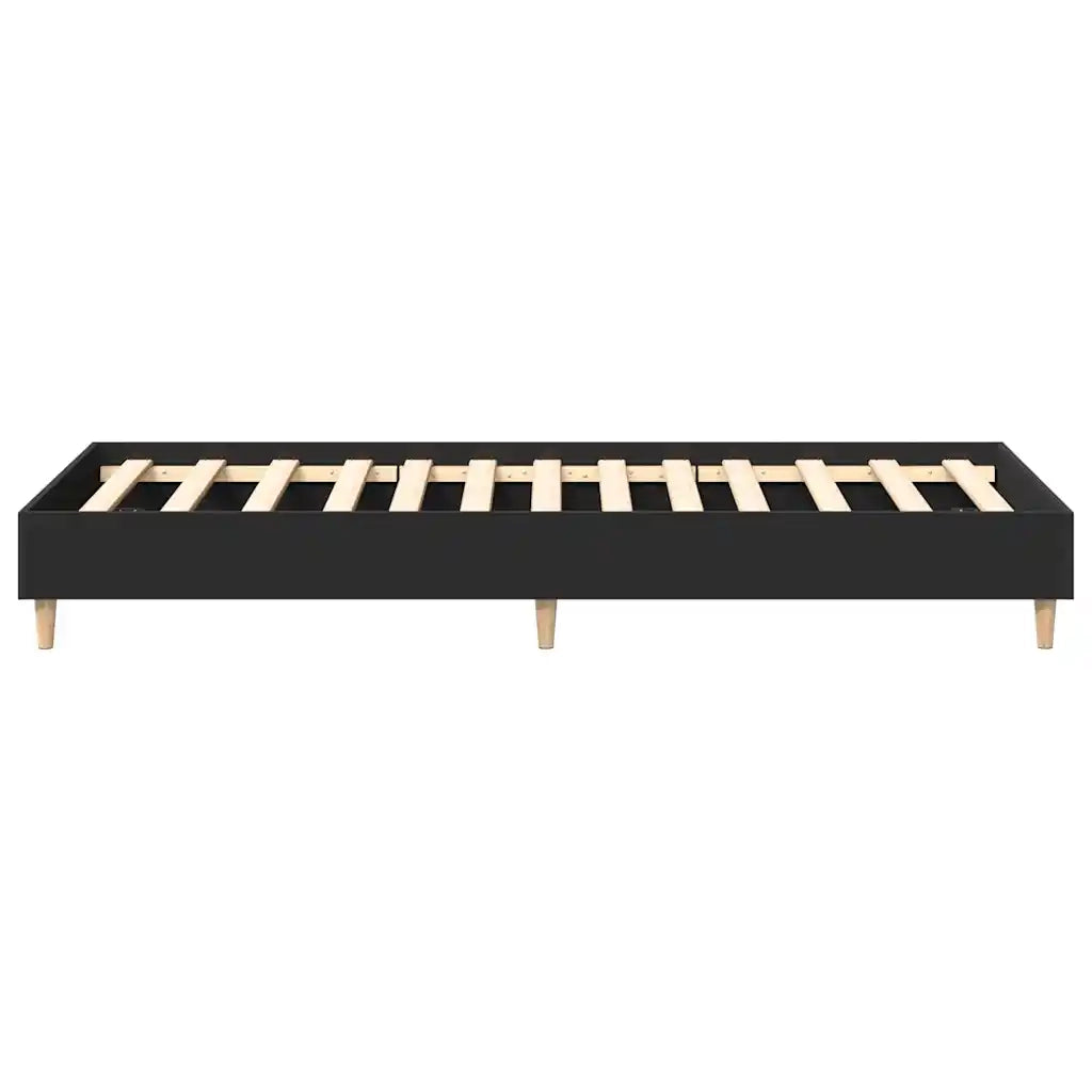 Giroletto senza Materasso-Struttura Letto Nero 90x190 cm in Legno Multistrato